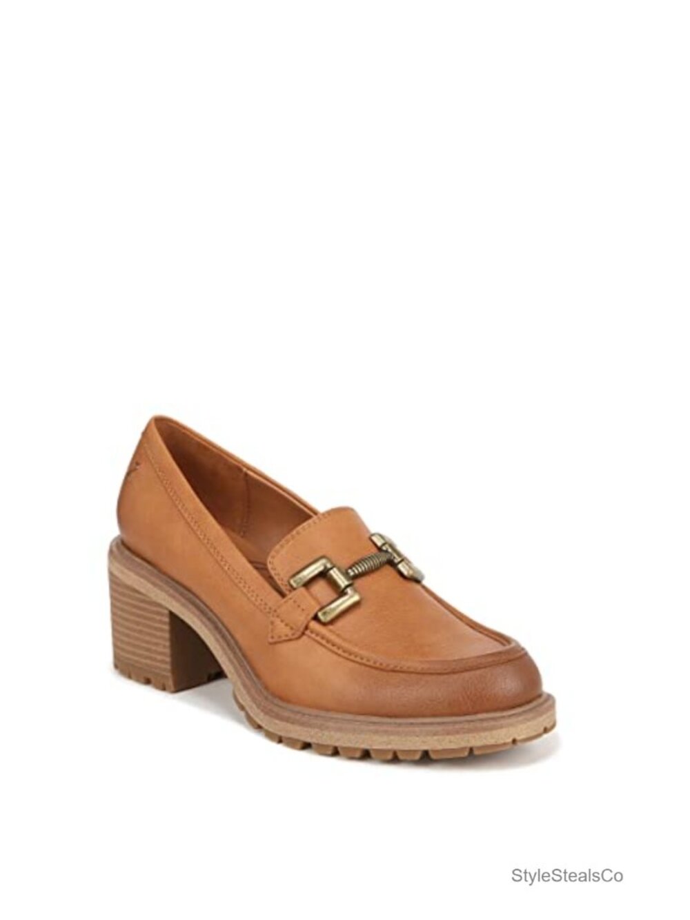 Women's Gemma Loafer Block Heel Slip-On Chain Detail